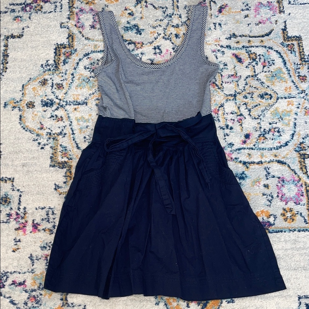 Rhapsody Striped white and Navy dress